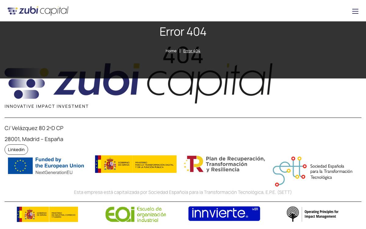 Zubi Capital website preview