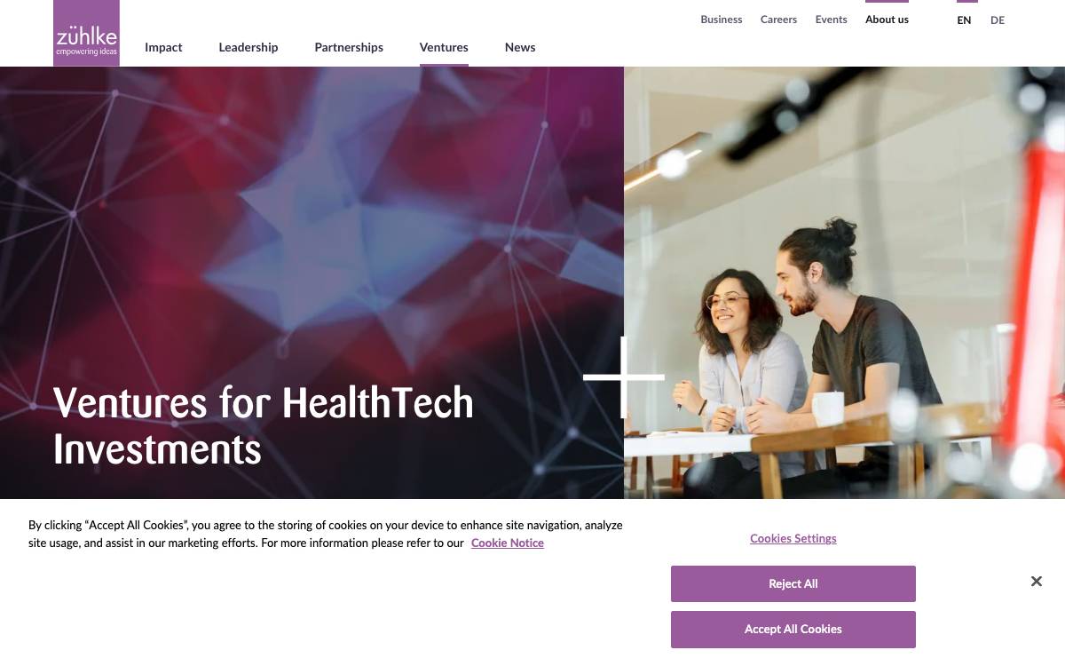Zühlke Ventures website preview