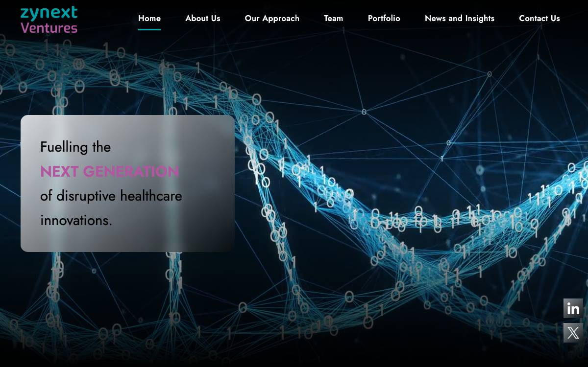 Zynext Ventures website preview